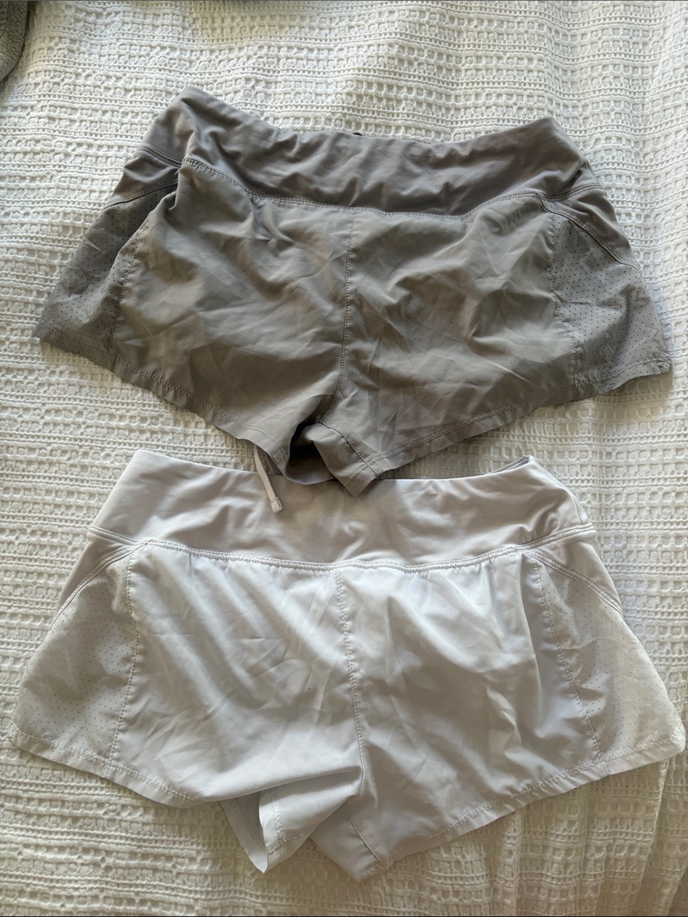 Nike Kids Athletic Shorts Set - White and Taupe - Picture 2 of 3